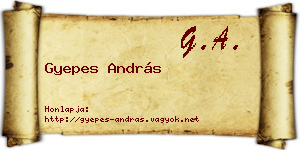 Gyepes András névjegykártya