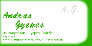 andras gyepes business card